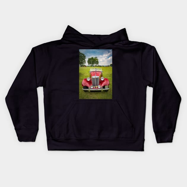 MG Classic Car 1953 Kids Hoodie by Adrian Evans Photography